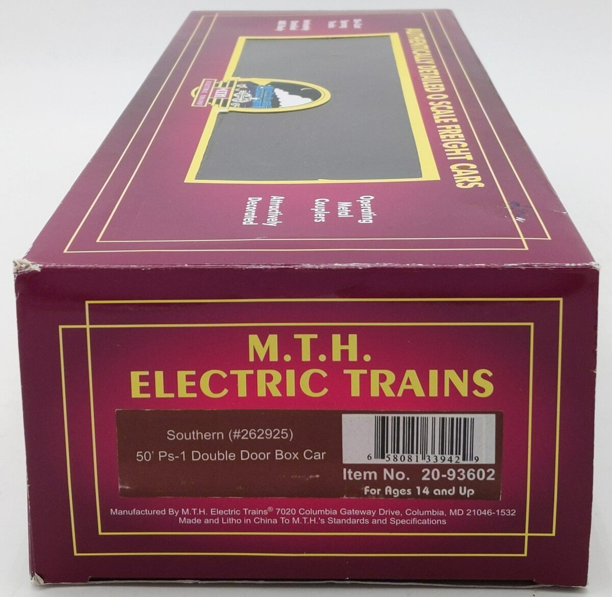 MTH 20-93602 O Southern 50' PS-1 Double Door Boxcar #262925 LN/Box