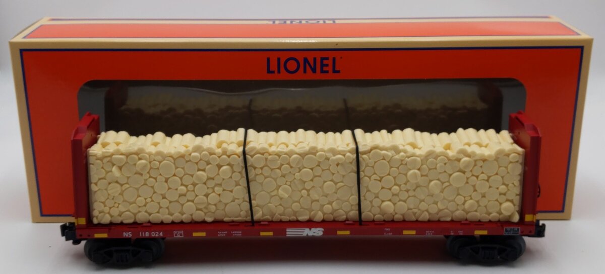 Lionel 2043111 O Norfolk Southern Bulkhead Flatcar #118024 LN/Box