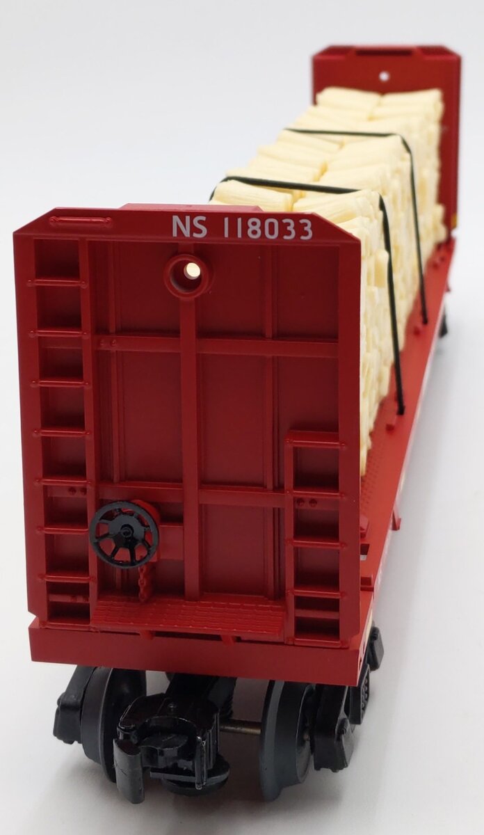 Lionel 2043112 O Norfolk Southern Standard Bulkhead Flat Car #118033 LN/Box