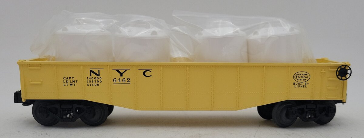 Lionel 6-26034 O Gauge NYC Gondola w/ Canisters #6462 LN/Box