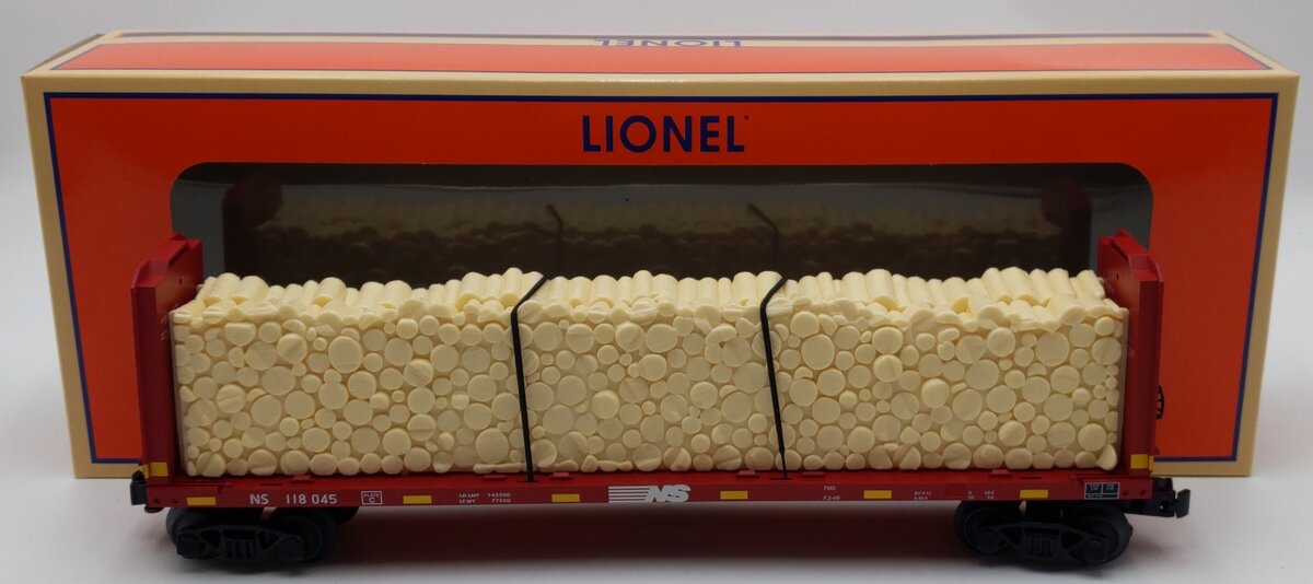 Lionel 2043113 O Norfolk Southern Bulkhead Flatcar #118045 LN/Box