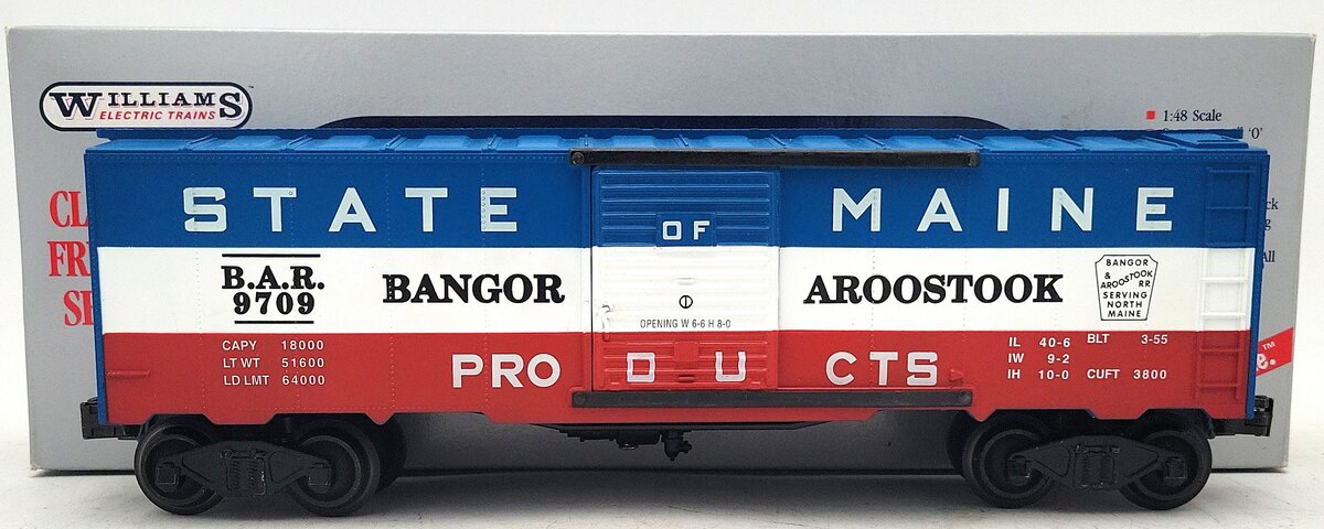 Williams WAL59 O Gauge State of Maine Boxcar #9709 LN/Box