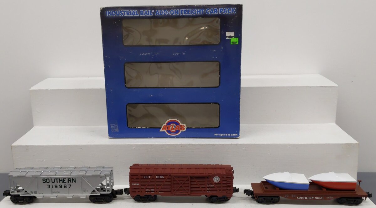 Atlas O 1009901 Industrial Rail Southern 3 Car Freight Set (3-Rail) LN/Box