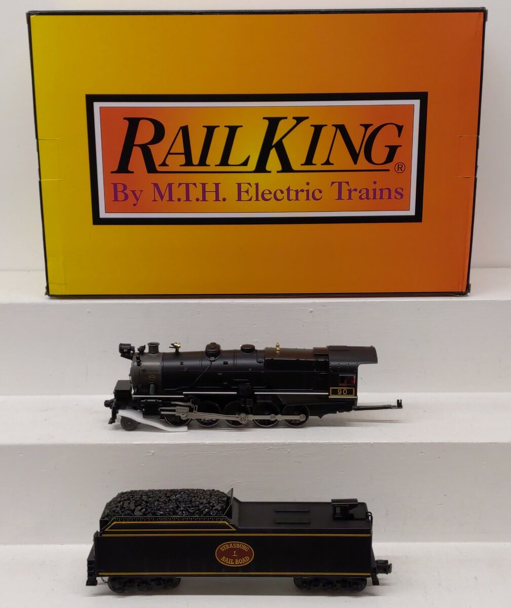 MTH 30-1878-1 O Strasburg 2-10-0 Imperial Decapod Steam Locomotive w/ Tender #90 EX/Box