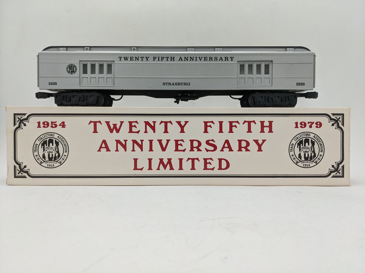 Williams 2505 O TCA 25th Anniversary Strasburg Baggage Car #2505 EX/Box