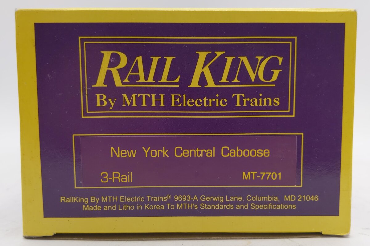 MTH 20-7701 O Gauge New York Central Caboose #18205 LN/Box