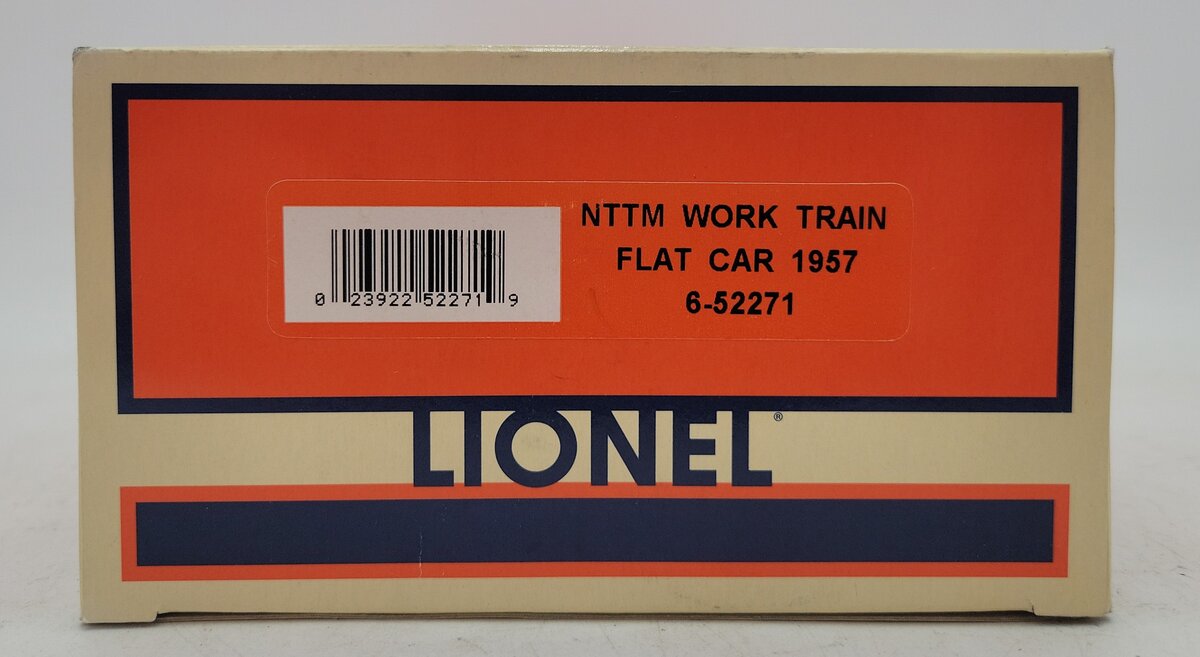 Lionel 6-52271 O Gauge National Toy Train Museum Work Train Flat Car #1957 NIB