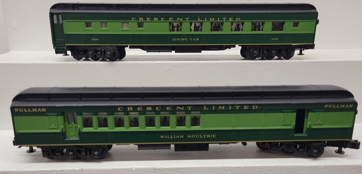 MTH 20-4108 O Gauge Southern Crescent Madison Combine/Diner 2-Car Set/Box