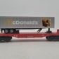 MTH 30-76043 O Gauge McDonalds Flatcar #1955 w/ Trailer EX/Box