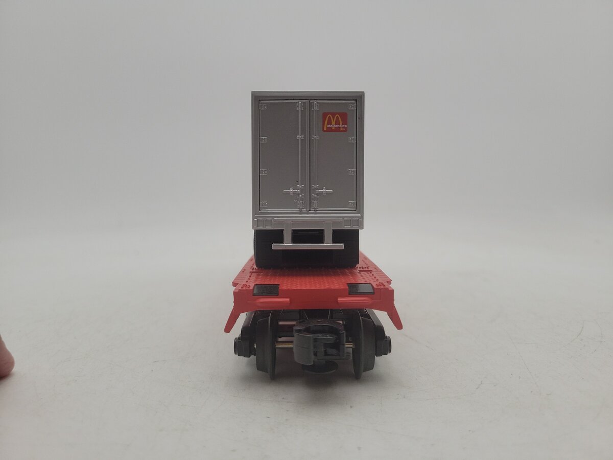 MTH 30-76043 O Gauge McDonalds Flatcar #1955 w/ Trailer EX/Box