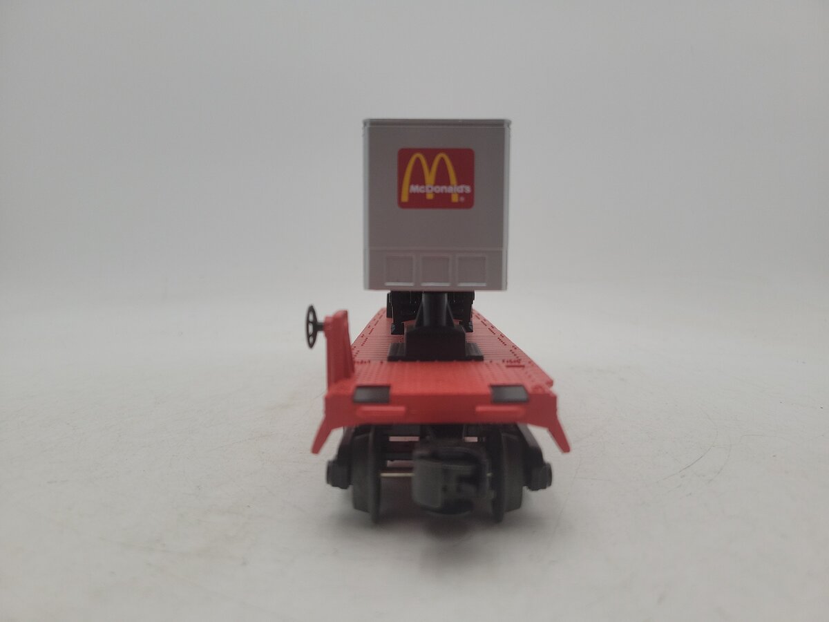MTH 30-76043 O Gauge McDonalds Flatcar #1955 w/ Trailer EX/Box