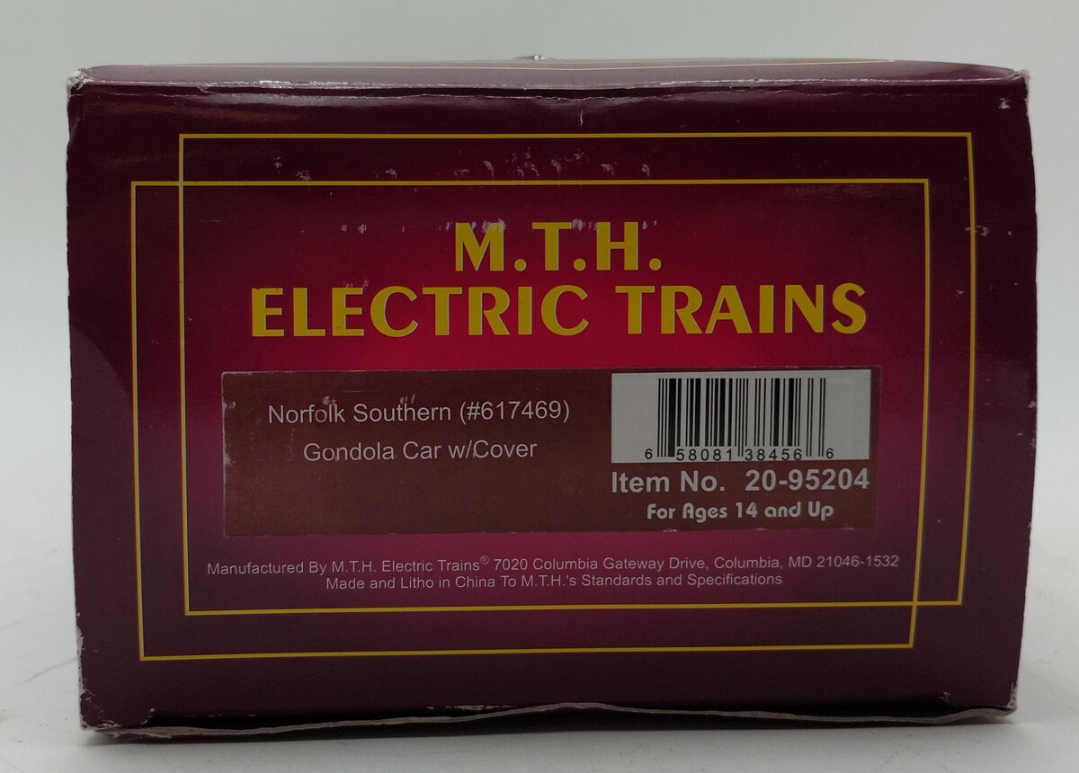 MTH 20-95204 O Norfolk Southern Premier Gondola Car with Cover #617469 EX/Box