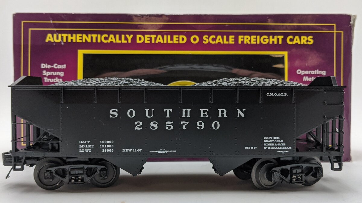 MTH 20-97610 O Southern Premier 2-Bay Offset Hopper Car w/Coal Load #285790 EX/Box