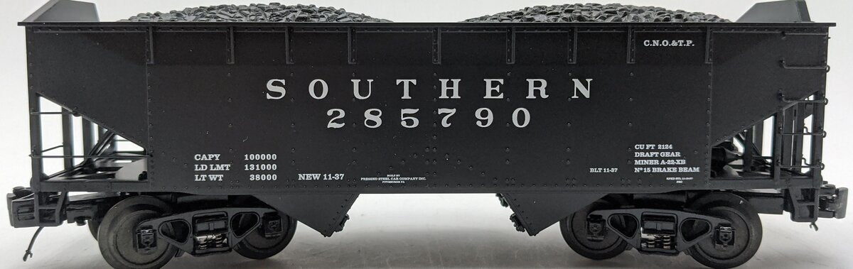 MTH 20-97610 O Southern Premier 2-Bay Offset Hopper Car w/Coal Load #285790 EX/Box