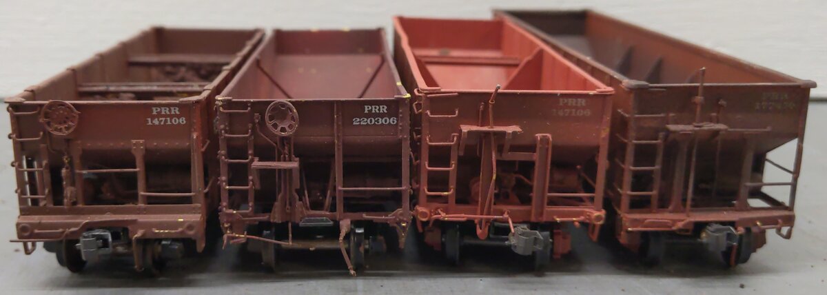 HO Scale BRASS CUSTOM Hopper Cars: 170001, 723909, 220867, 144022 [4]
