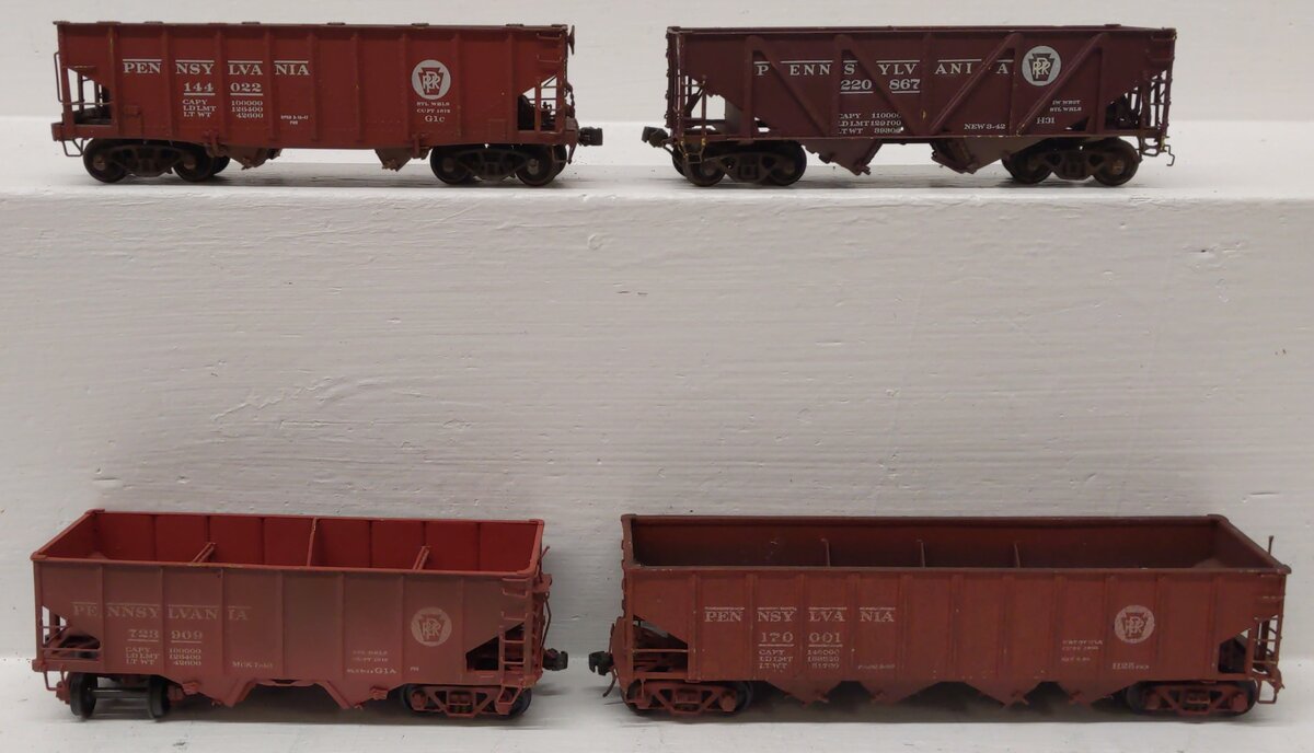 HO Scale BRASS CUSTOM Hopper Cars: 170001, 723909, 220867, 144022 [4]