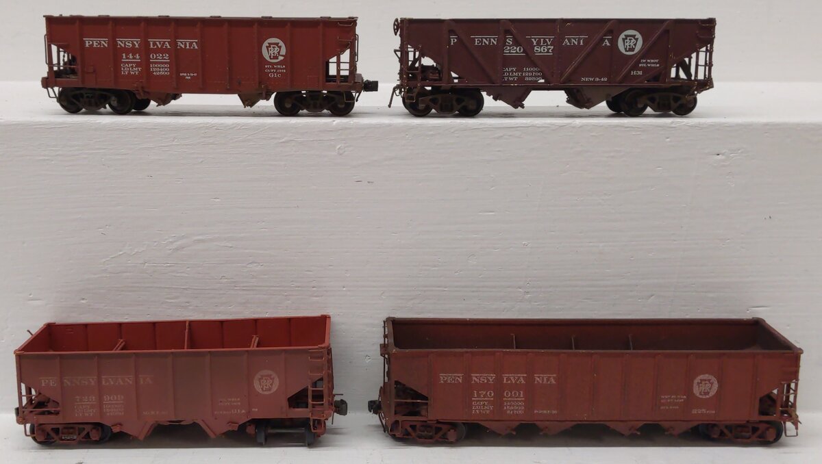 HO Scale BRASS CUSTOM Hopper Cars: 170001, 723909, 220867, 144022 [4]