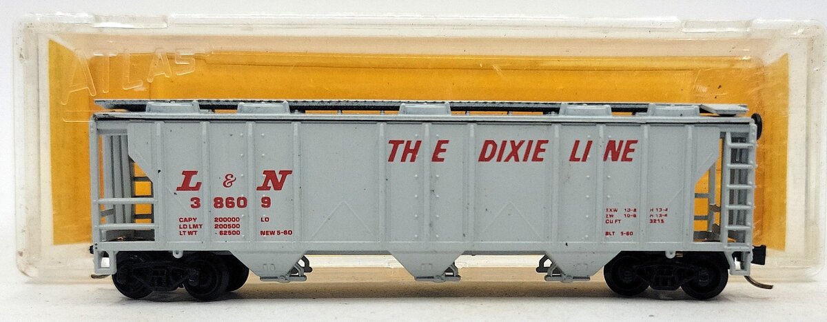 Atlas 3723 N Scale L&N The Dixie Line Covered Hopper #38609 LN/Box
