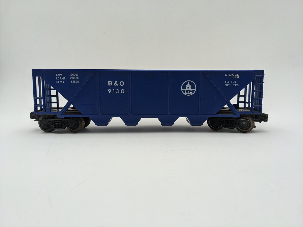Lionel 6-9130 O Gauge Baltimore & Ohio Blue Quad Hopper Car VG