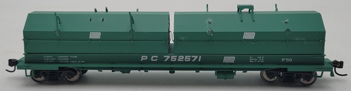Walthers 920-105234 HO Penn Central 50' Evans Cushion Coil Car #752571 VG