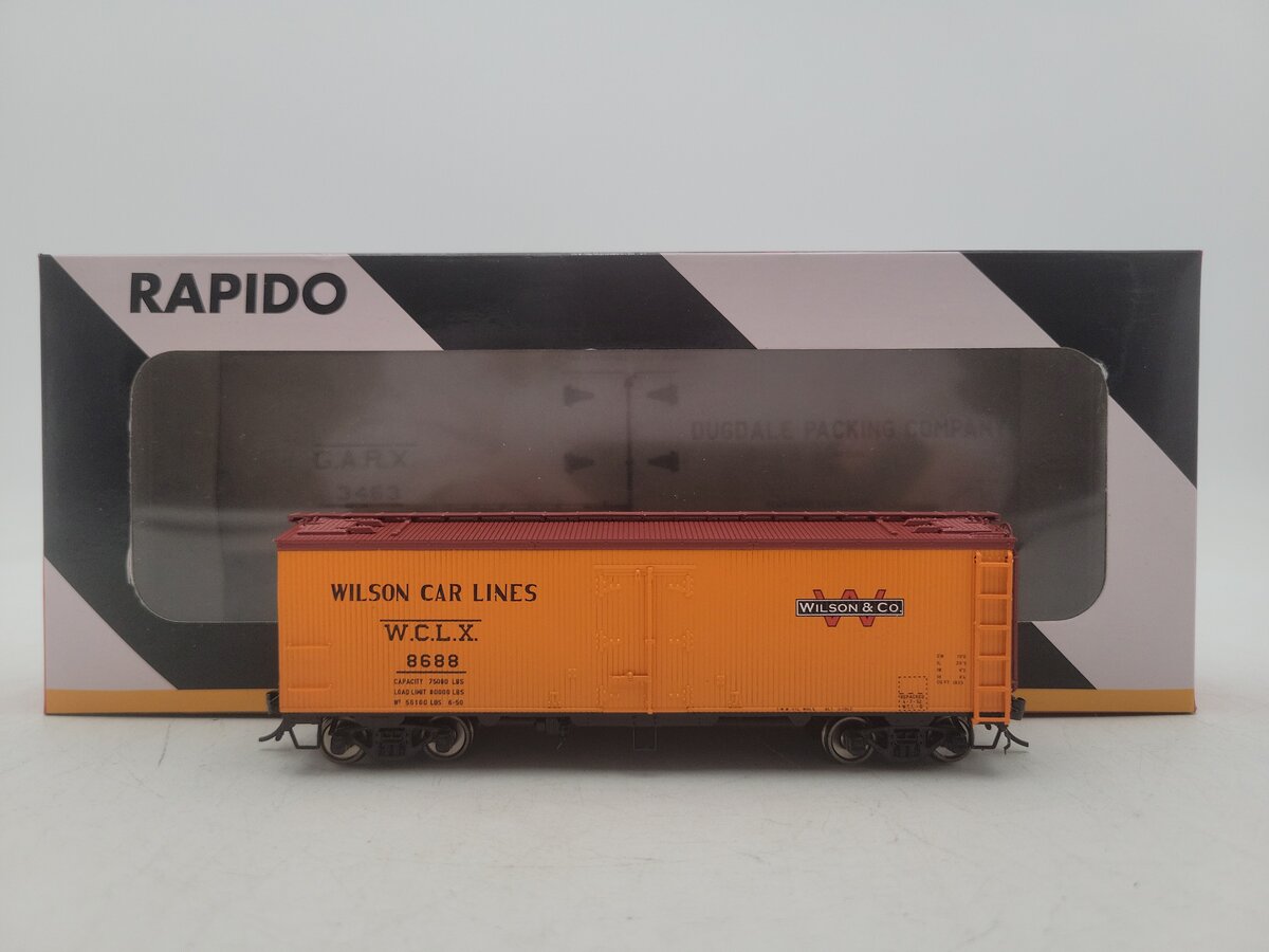 Rapido Trains 121045-1 HO Wilson WCLX 37' Wood Meat Reefer #8688 EX/Box