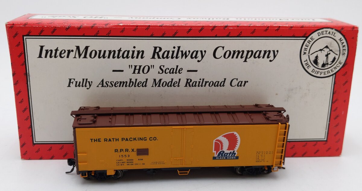 InterMountain 45515-12 HO Scale Rath Packing Co. R-40-23 Ice Bunker Boxcar #1553 LN/Box