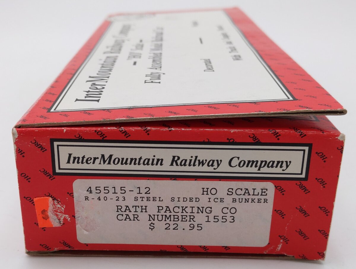 InterMountain 45515-12 HO Scale Rath Packing Co. R-40-23 Ice Bunker Boxcar #1553 LN/Box