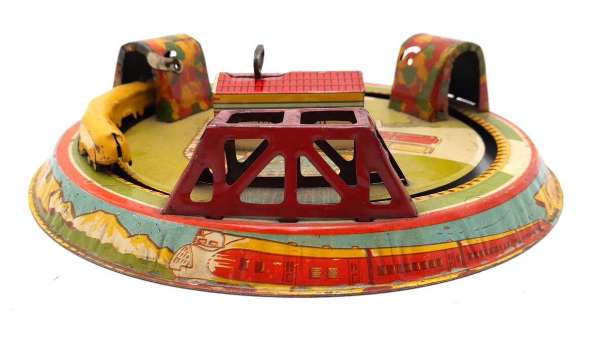 Marx Vintage Honeymoon Express Tin Litho Wind-Up Train Toy