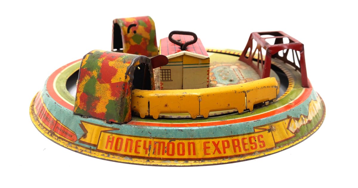 Marx Vintage Honeymoon Express Tin Litho Wind-Up Train Toy