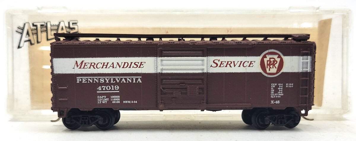 Atlas 3433 N Scale Pennsylvania 40' PS-1 Boxcar #47019 LN/Box