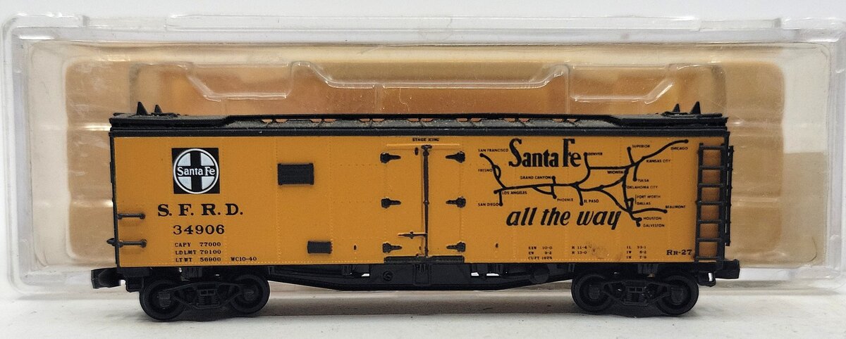 Tex-N-Rails 34906 N Scale Santa Fe "The Chief West" Refrigerator Car EX/Box