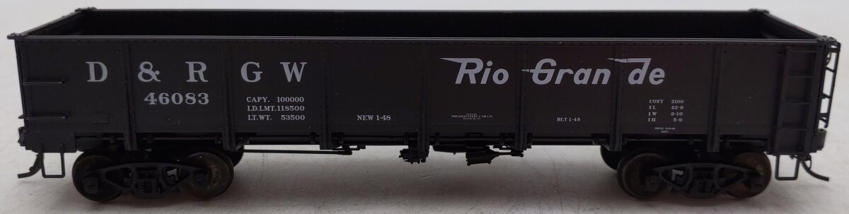 Red Caboose RR35007-15 HO Scale D&RGW Drop Bottom Gondola #46083 EX/Box