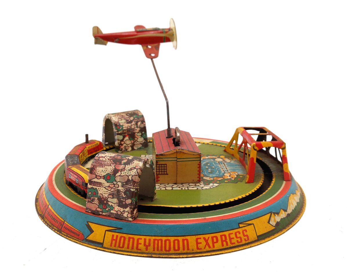 Marx Vintage Tin Litho "Honeymoon Express" Wind-up Toy