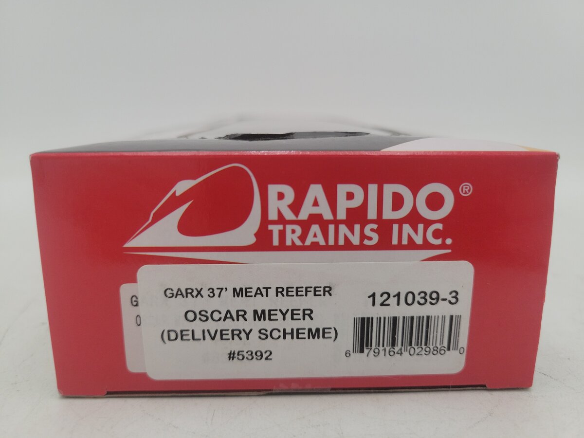 Rapido Trains 121039-3 HO Scale Oscar Mayer & Co. Meat Reefer Car #5392 EX/Box