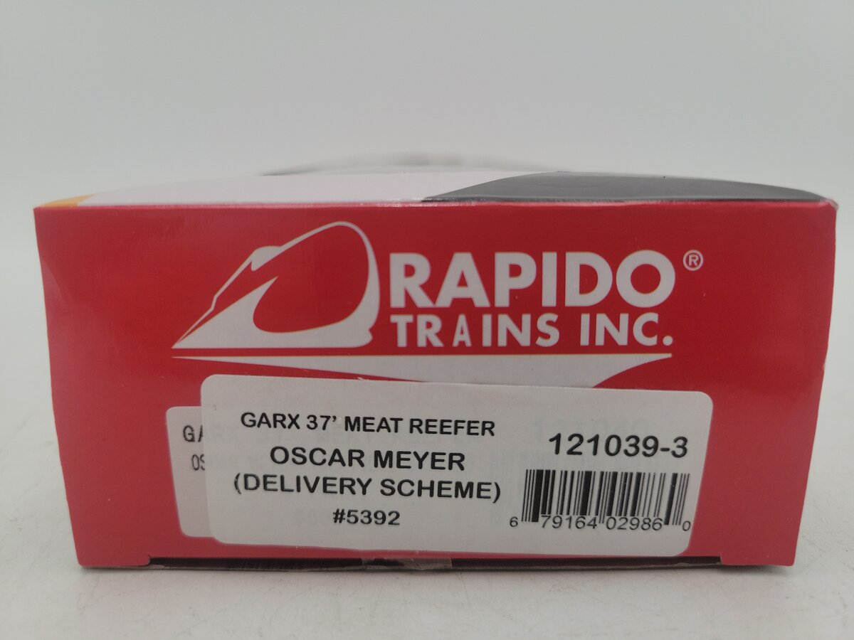Rapido Trains 121039-3 HO Scale Oscar Mayer & Co. Meat Reefer Car #5392 EX/Box