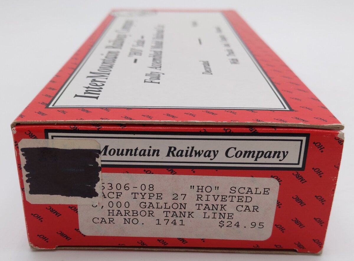 InterMountain 46306-08 HO Scale Harbor Tank Line Type 27 Riveted Tank Car #1741 EX/Box