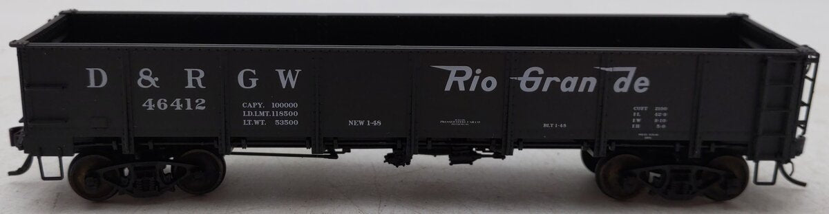 Red Caboose RR35007-23 HO Scale D&RGW Drop Bottom Gondola #46412 EX/Box