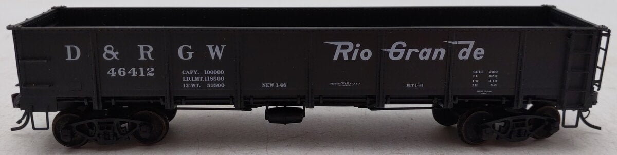 Red Caboose RR35007-23 HO Scale D&RGW Drop Bottom Gondola #46412 EX/Box