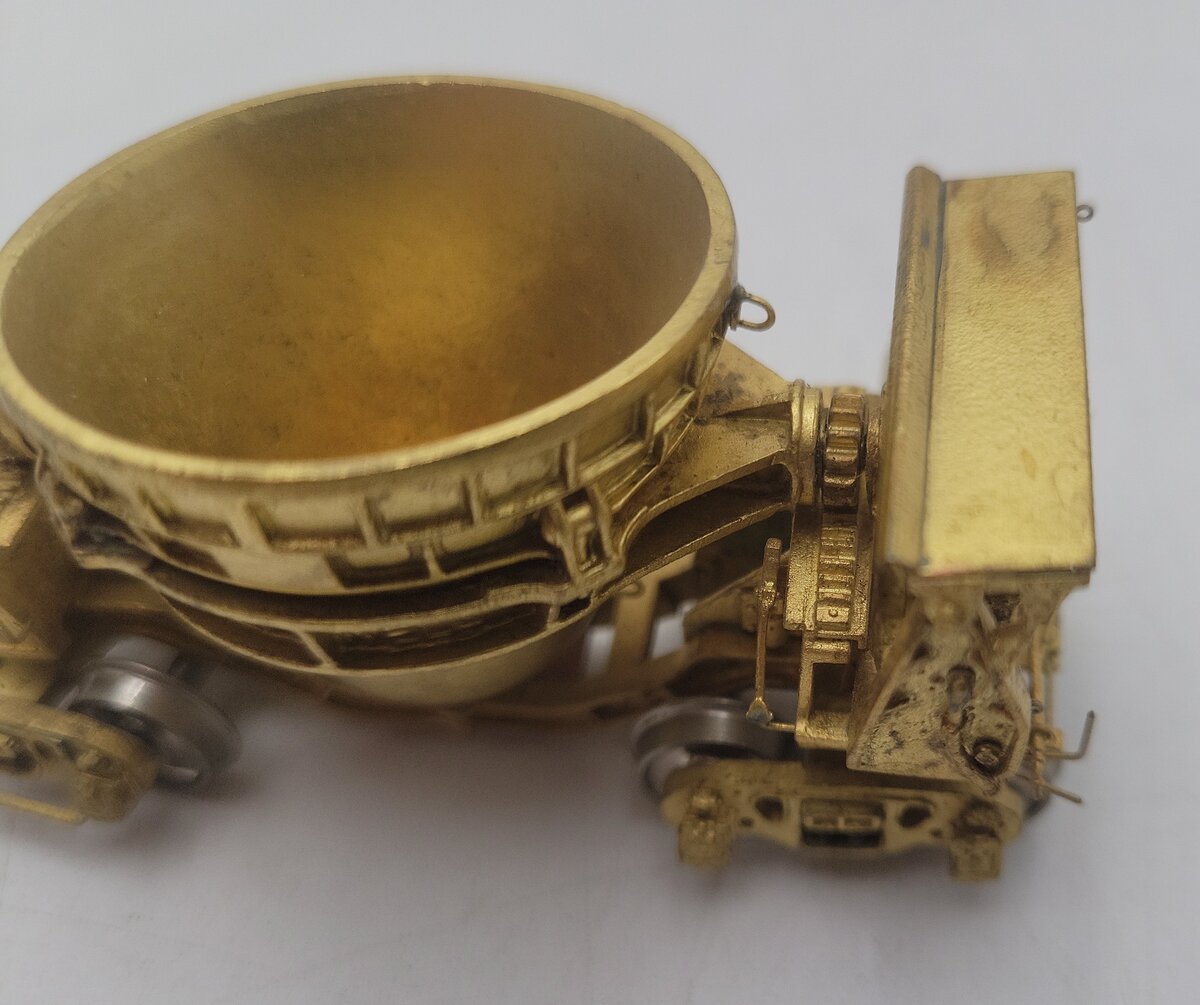 MSM HO Scale BRASS Manually Operated Treadwell Slag Cinder Car EX