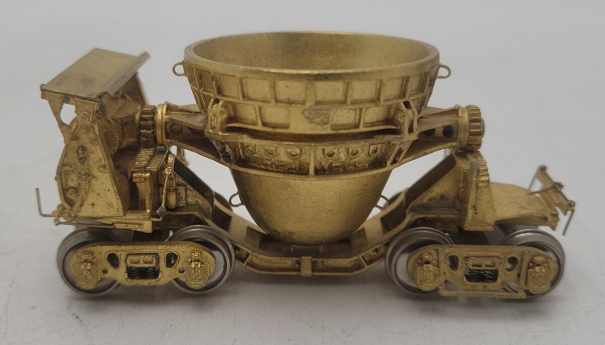 MSM HO Scale BRASS Manually Operated Treadwell Slag Cinder Car EX