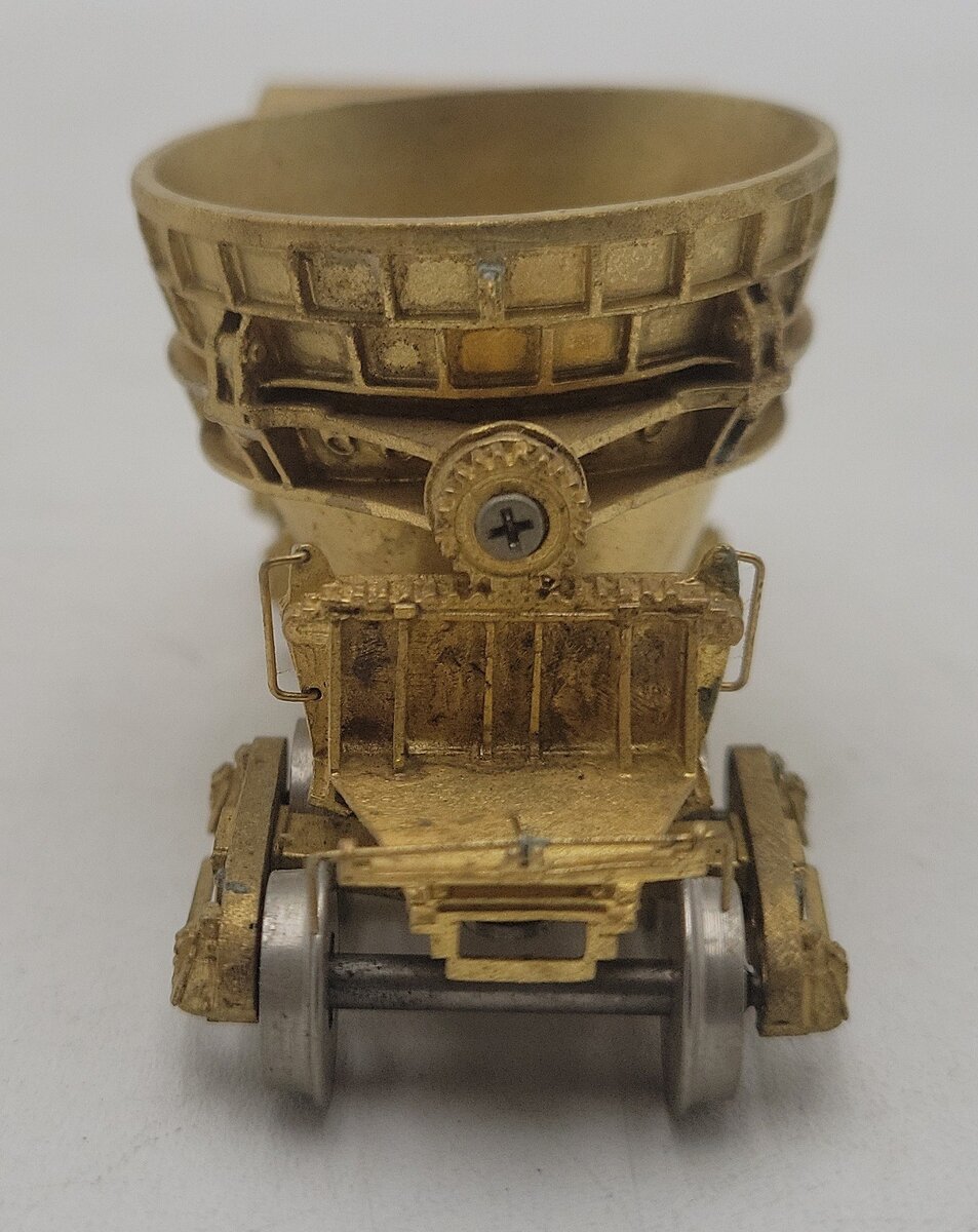 MSM HO Scale BRASS Manually Operated Treadwell Slag Cinder Car EX