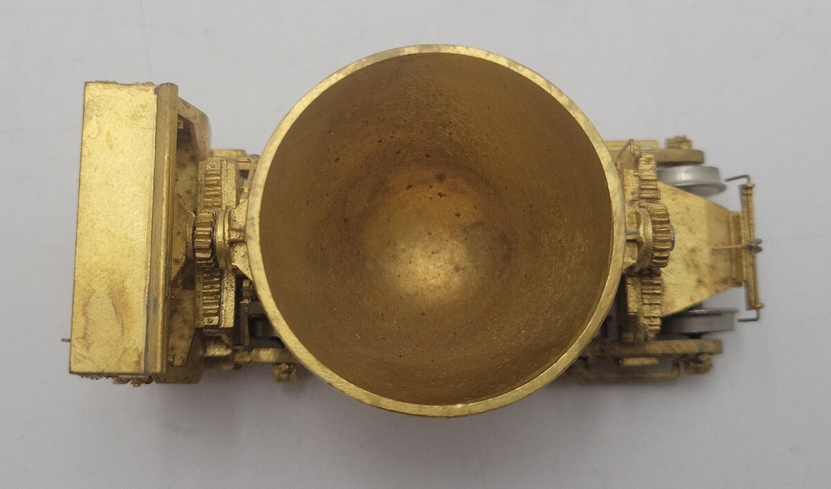 MSM HO Scale BRASS Manually Operated Treadwell Slag Cinder Car EX