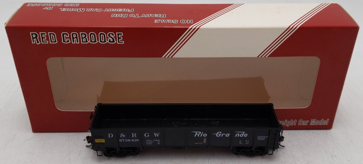 Red Caboose 35018-9 HO Scale D&RGW Steel Side Gondola #73642 EX/Box