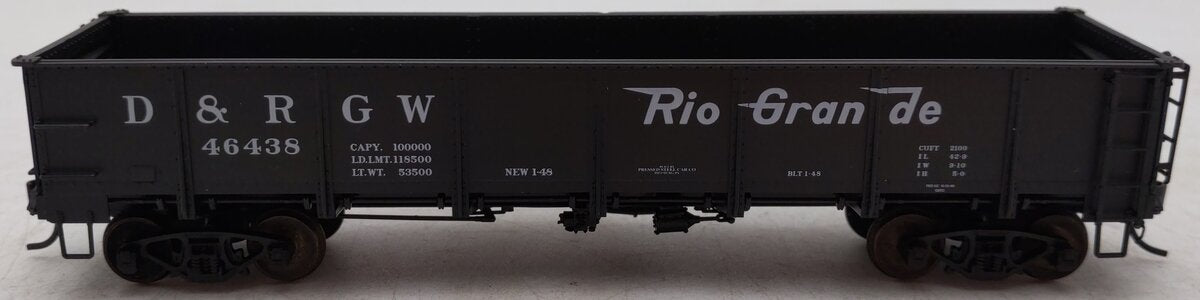 Red Caboose RR35007-24 HO Scale D&RGW Drop Bottom Gondola #46438 EX/Box