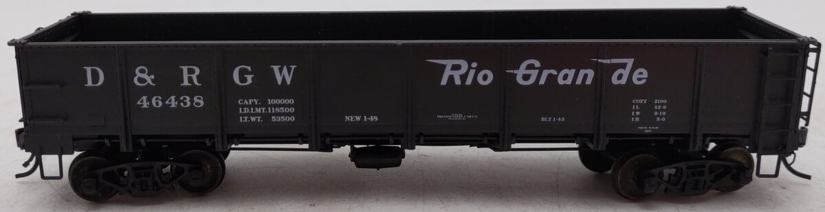 Red Caboose RR35007-24 HO Scale D&RGW Drop Bottom Gondola #46438 EX/Box
