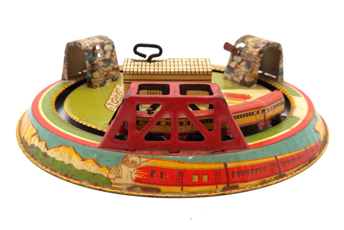 Marx Vintage Tin Litho "Honeymoon Express" Wind-up Toy