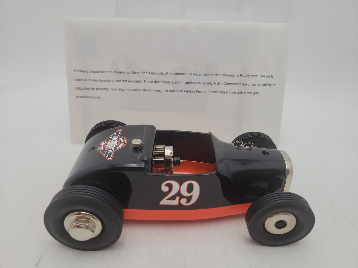 Nylint B1042 2000 Black Tether Race Car "Big Nut Rodzy Standard Chino" Road #29 EX/Box