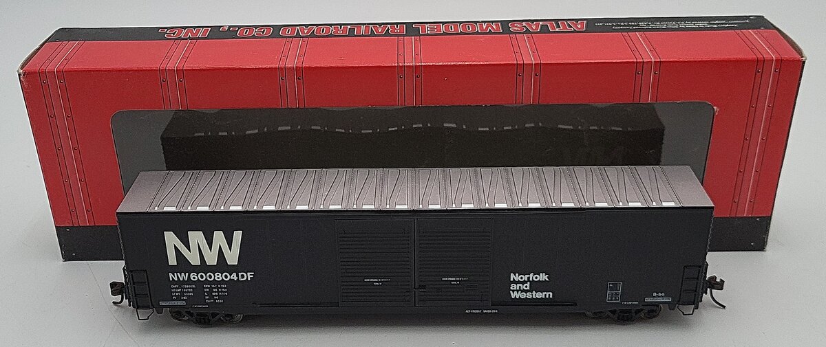 Atlas 1675-1 HO N&W 60' Double Door Auto Parts Box Car #600804 EX/Box
