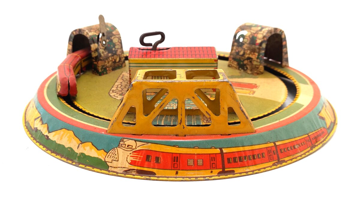Marx Vintage Tin Litho "Honeymoon Express" Wind-up Toy