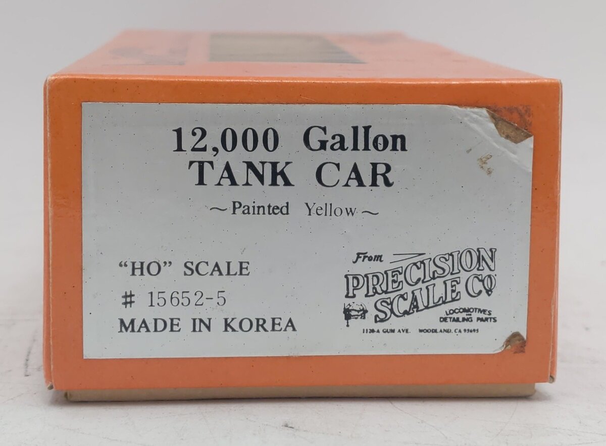 Precision Scale Co. 15652-5 HO Scale BRASS 12,000 Gallon Tank Car - Unpainted EX/Box